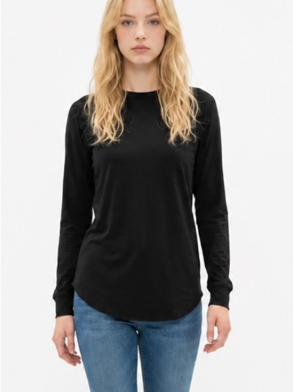 LuLaRoe Black Long Sleeve Crewneck Top